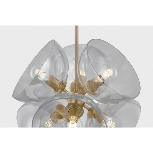 Salix 6 Light 22.25 inch Patina Brass Pendant Ceiling Light